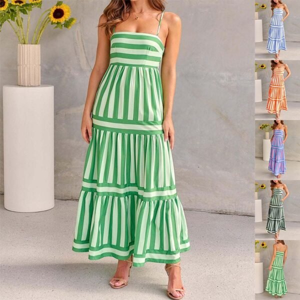 Asher Long Striped Dress
