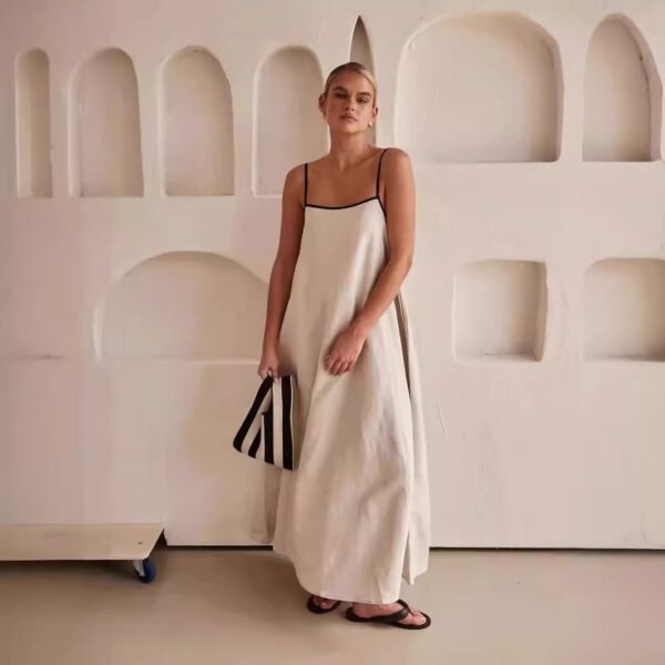 Dunns Cotton And Linen Swing Long Dress
