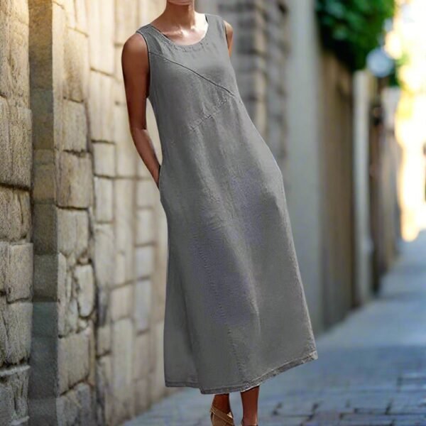 Silveen Cotton Linen Sleeveless Dress